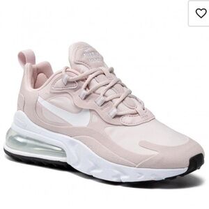 Nike Air Max 270 React Womens Barely Rose White Black size 11